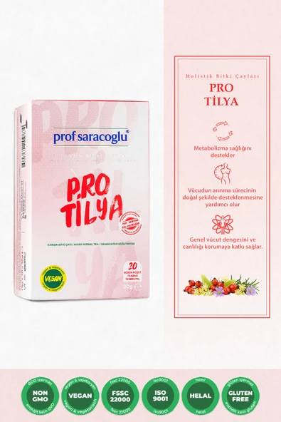 prof saracoğlu Pro Tilya Karışık Bitki Çayı 20li Süzen Poşet ürün görseli 1