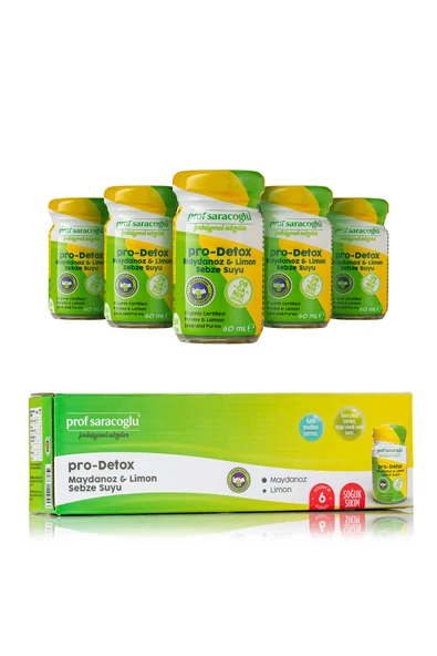prof saracoğlu Pro Detox Organik Maydanoz & Limon Shot (5 X 60 ML) ürün görseli 1