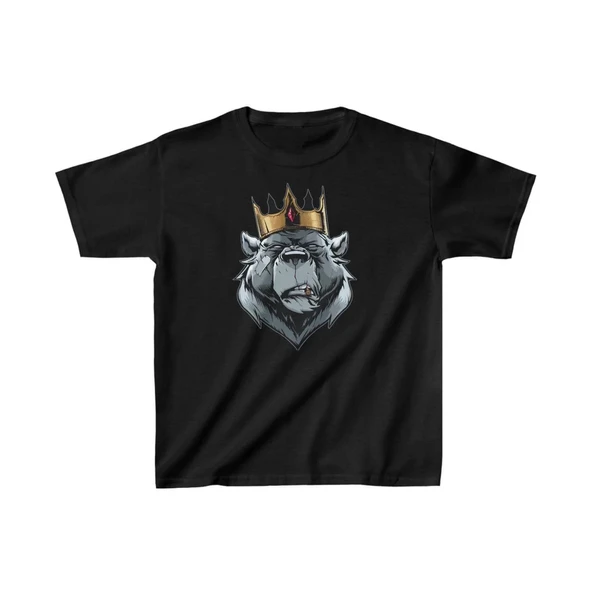 Unisex Çocuk Baskılı T-shirt - Siyah ürün görseli 1