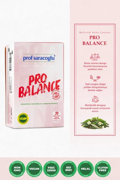 prof saracoğlu Pro-balance Bitki Çayı 20'li Karışık Holistik Bitki Çayları ürün görseli 1