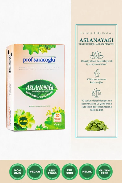prof saracoğlu Aslanayağı Bitki Çayı (TESTEREDİŞLİ ASLAN PENÇESİ) 20'li ürün görseli 1