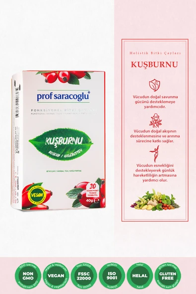 prof saracoğlu Kuşburnu Bitki Çayı 20'li ürün görseli 1