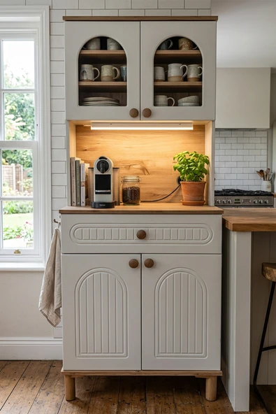 Wood House LATTE KAHVE KÖŞESİ ÇOK AMAÇLI DOLAP ürün görseli 1