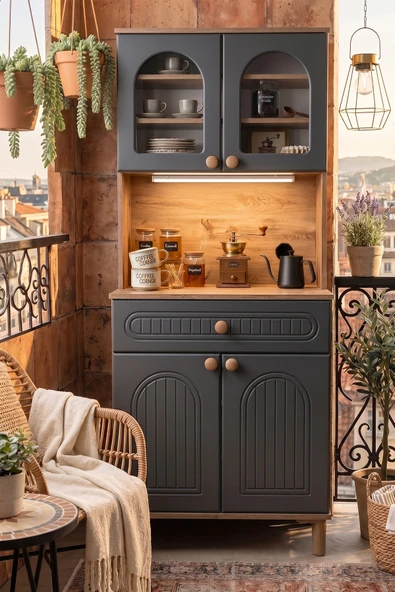 Wood House PANNA KAHVE KÖŞESİ ÇOK AMAÇLI DOLAP ürün görseli 1