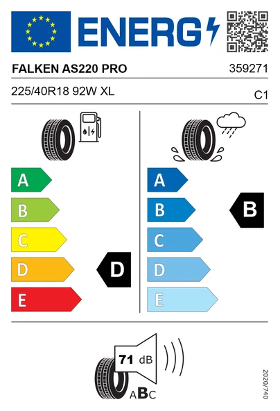 Falken Euroall Season AS220 Pro 225/40R18 92W XL M+S 3PMSF Oto 4Mevsim Lastiği (Üretim Yılı:2026) ürün görseli 1