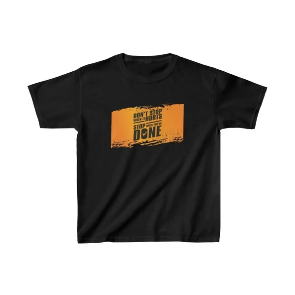 Unisex Çocuk Baskılı T-shirt - Siyah ürün görseli 1