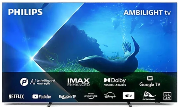 PHILIPS 77OLED808/12 75" 189 EKRAN 4K UHD GOOGLE 3 TARAFLI AMBILIGHT OLED TV (TEŞHİR) ürün görseli 1