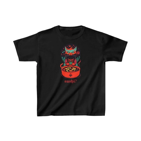 Unisex Çocuk Baskılı T-shirt - Siyah ürün görseli 1
