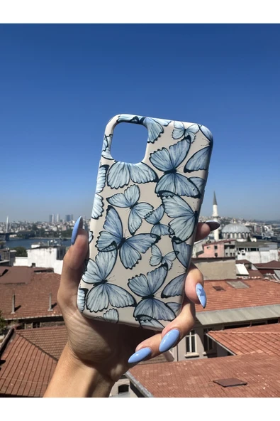 ARTEBA Global İnfinix Hot 20 Uyumlu İçi Kadife Baskılı Krem Telefon Kılıfı ürün görseli 1