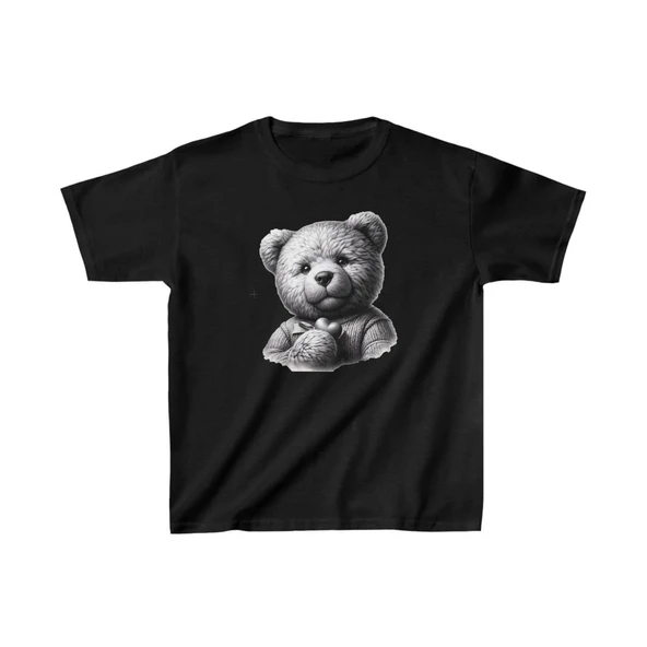 Unisex Çocuk Baskılı T-shirt - Siyah ürün görseli 1