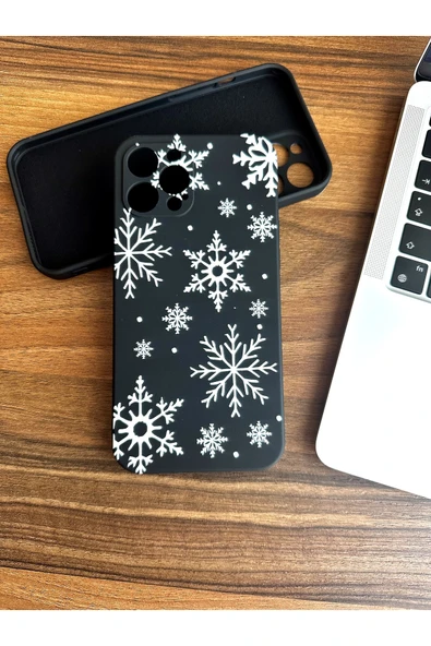 ARTEBA Global iPhone 14 PRO MAX Uyumlu İçi Kadife Baskılı Siyah Telefon Kılıfı ürün görseli 1