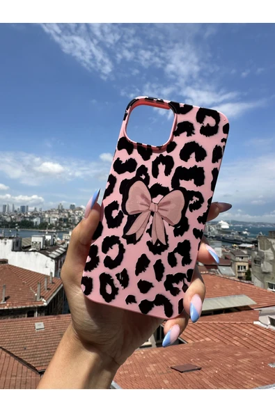 ARTEBA Global OPPO A54 Uyumlu İçi Kadife Baskılı Pembe Telefon Kılıfı ürün görseli 1