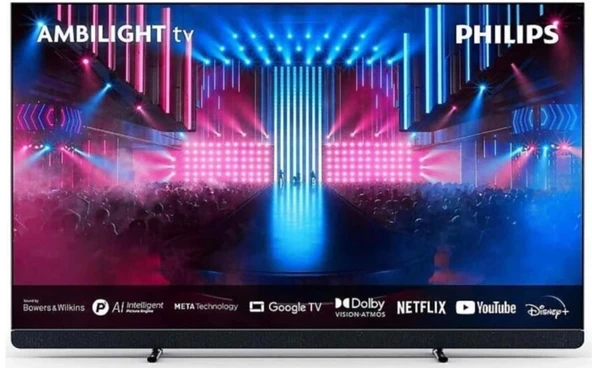 PHILIPS 77OLED909/12 75" 189 EKRAN 4K UHD GOOGLE 3 TARAFLI AMBILIGHT OLED TV (TEŞHİR) ürün görseli 1