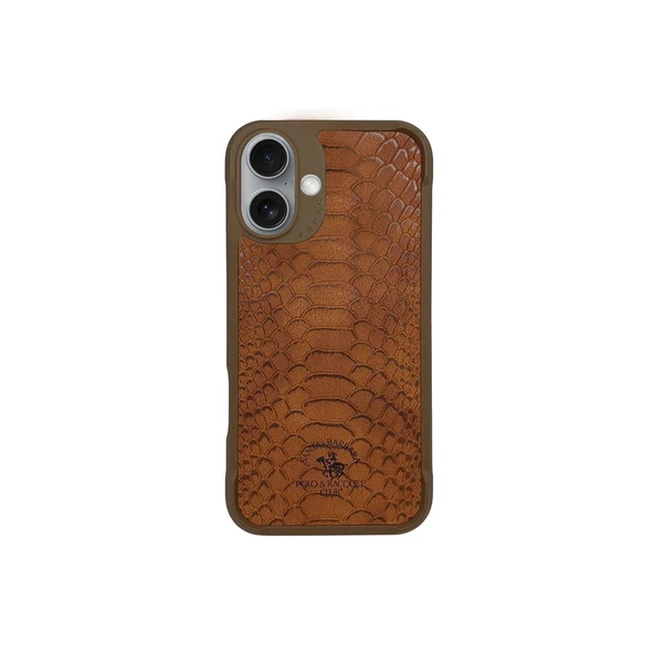 Santa Barbara Polo Racquet Club iPhone 16 Plus Kılıf Pu Deri Timsah Tasarım Business Knight Kapak ürün görseli 1