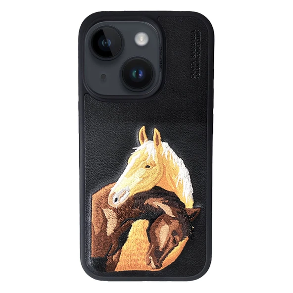 Santa Barbara Polo Racquet Club iPhone 15 Kılıf PU Deri Nakışlı 3Boyutlu Isidore Airbagli Kapak ürün görseli 1