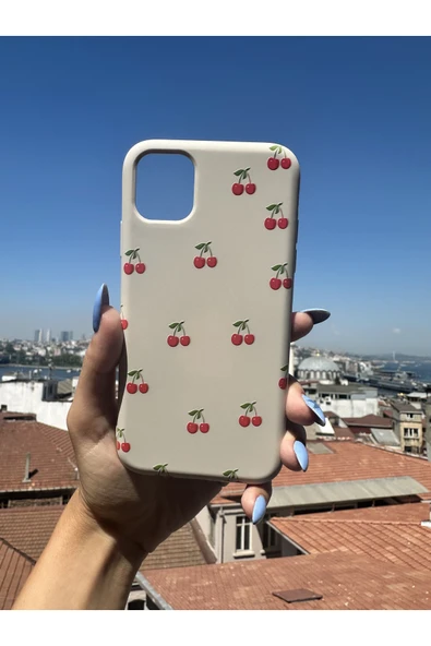 ARTEBA Global iPhone 15 PRO Uyumlu İçi Kadife Baskılı Krem Telefon Kılıfı ürün görseli 1