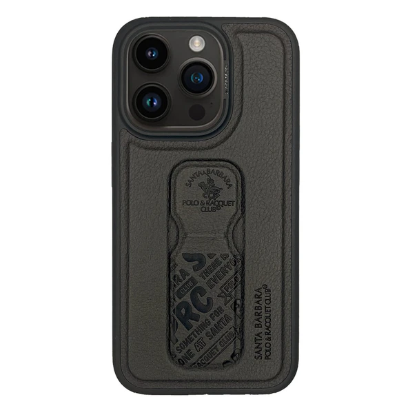 Santa Barbara Polo Racquet Club iPhone 15 Pro Kılıf Z Standlı Pu Deri İçi Süet Blaise Kapak ürün görseli 1