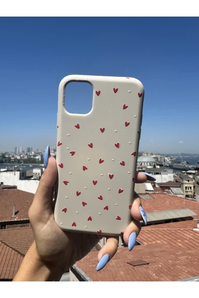 ARTEBA Global REALME C53 Uyumlu İçi Kadife Baskılı Krem Telefon Kılıfı ürün görseli 1