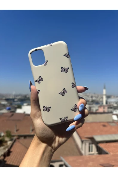 ARTEBA Global OPPO A16 Uyumlu İçi Kadife Baskılı Krem Telefon Kılıfı ürün görseli 1