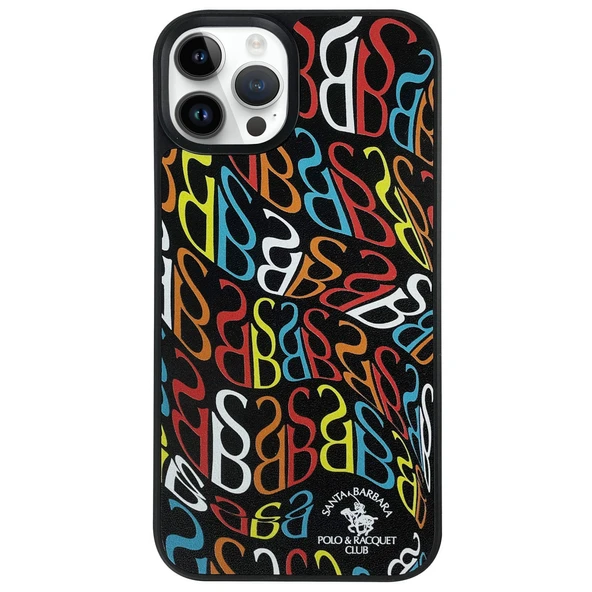 Santa Barbara Polo Racquet Club iPhone 13 Pro Kılıf PU Deri Üzeri Desenli Baskılı Prudence Kapak ürün görseli 1