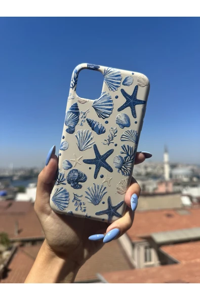 ARTEBA Global iPhone 14 PRO MAX Uyumlu İçi Kadife Baskılı Krem Telefon Kılıfı ürün görseli 1
