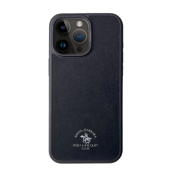 Santa Barbara Polo Racquet Club iPhone 15 Pro Kılıf M-Safe Şarja Uygun İçi Süet PU Deri Myron Kapak ürün görseli 1