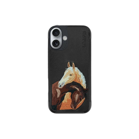 Santa Barbara Polo Racquet Club iPhone 16 Kılıf PU Deri Nakışlı 3Boyutlu Isidore Airbagli Kapak ürün görseli 1