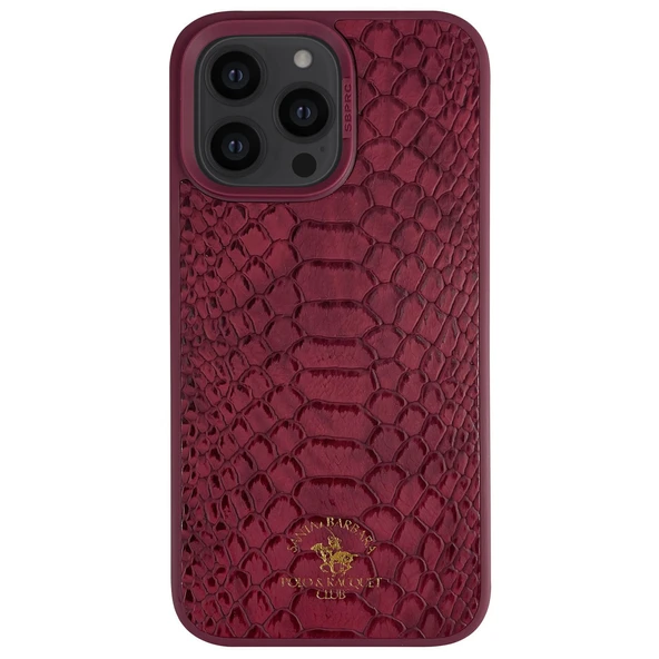 Santa Barbara Polo Racquet Club iPhone 14 Pro Max Kılıf Pu Deri Timsah Tasarım Business Knight Kapak ürün görseli 1