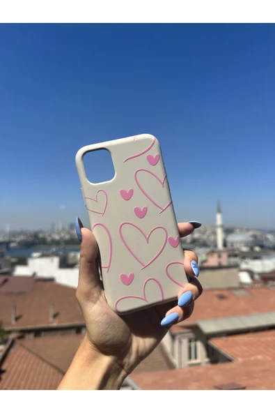 ARTEBA Global iPhone 17 PRO MAX Uyumlu İçi Kadife Baskılı Krem Telefon Kılıfı ürün görseli 1