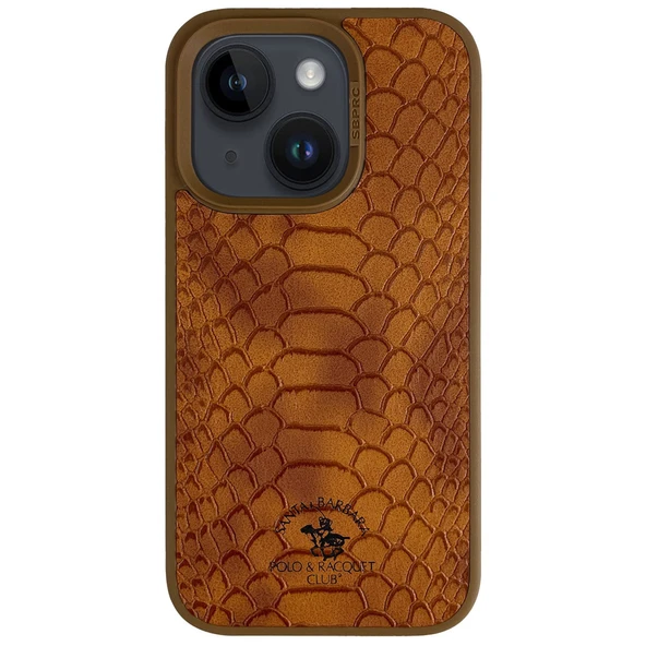 Santa Barbara Polo Racquet Club iPhone 15 Plus Kılıf Pu Deri Timsah Tasarım Business Knight Kapak ürün görseli 1