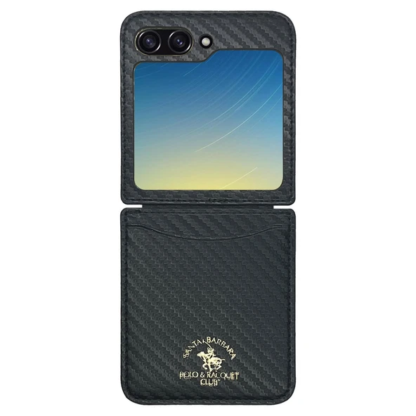 Santa Barbara Polo Racquet Club Samsung Galaxy Z Flip 6 Kılıf Karbon Karvizitli Kent Business Kapak ürün görseli 1