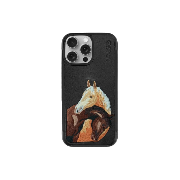 Santa Barbara Polo Racquet Club iPhone 16 Pro Max Kılıf PU Deri Nakışlı 3Boyutlu Isidore Airbagli Kapak ürün görseli 1