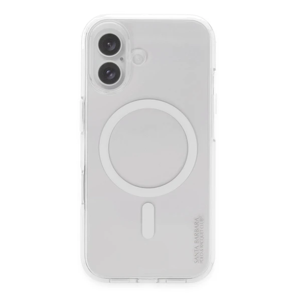 Santa Barbara Polo Racquet Club iPhone 16 Kılıf Parmak İzi Solisyonlu Sert Şeffaf M-Safe Şarja Uygun Elroy Kapak ürün görseli 1