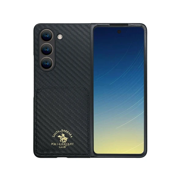 Santa Barbara Polo Racquet Club Samsung Galaxy Z Fold 5 Kılıf Karbon Karvizitli Kent Business Kapak ürün görseli 1