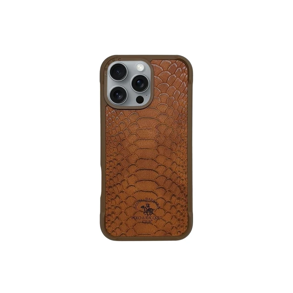 Santa Barbara Polo Racquet Club iPhone 16 Pro Max Kılıf Pu Deri Timsah Tasarım Business Knight Kapak ürün görseli 1