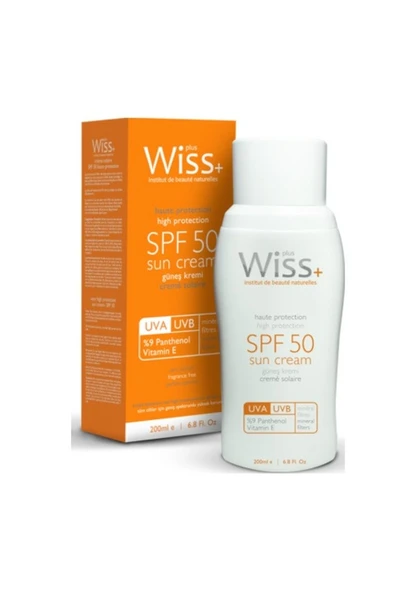 Wiss+ 200 ml 50 Faktör Vücut Güneş Kremi ürün görseli 1