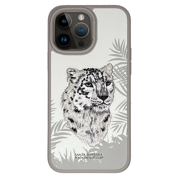 Santa Barbara Polo Racquet Club iPhone 15 Pro Kılıf 3Boyutlu PU Deri Savanna İçi Süet Kapak ürün görseli 1