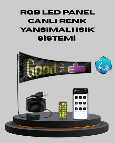 5V USB Akıllı Piksel LED Panel – Mobil Uygulama Kontrollü, Renkli Işık Efektli ürün görseli 1
