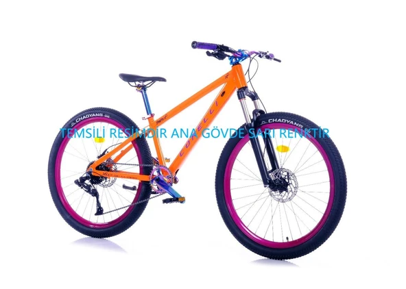 CORELLİ JUMP UP SARI KADRO MOR-SİYAH STİCKER 26 J HAREKET BİSİKLETİ ürün görseli 1
