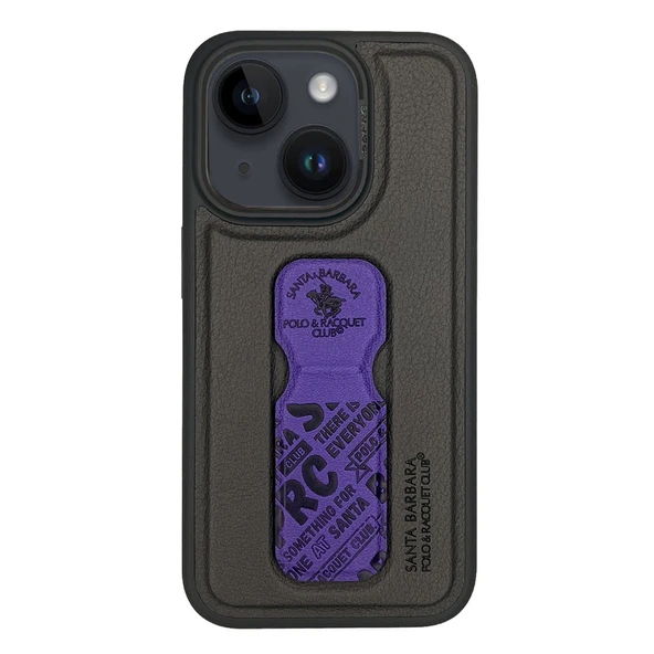 Santa Barbara Polo Racquet Club iPhone 15 Kılıf Z Standlı Pu Deri İçi Süet Blaise Kapak ürün görseli 1