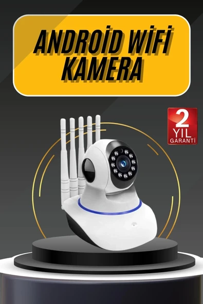 Akıllı Gece Görüşlü Sensörlü Wifi Kamera Telefondan Takip Edilebilir ürün görseli 1