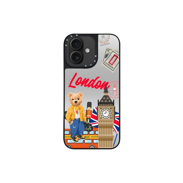 ZuckBear iPhone 16 için Manyetik Şarj Uyumlu Şehir Temalı Benard Mirror Kapak ürün görseli 1