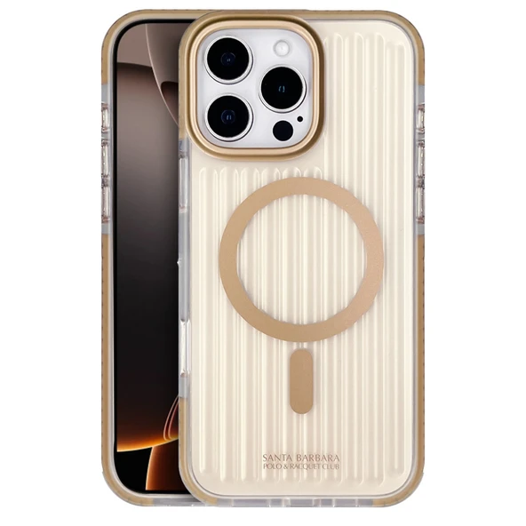 Santa Barbara Polo Racquet Club iPhone 16 Pro Max için Kılıf Dalgalı Esnek Darbelere Dayanıklı M-safe Özellikli için Jeremy Kılıf Dalgalı Darbelere Dayanıklı Soft Touch Kapak ürün görseli 1