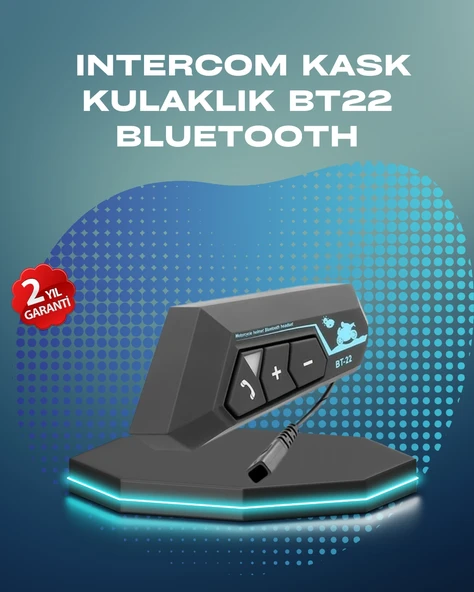 BT22 Kask Bluetooth Kulaklık Su Geçirmez Motosiklet İletişim Sistemi ürün görseli 1