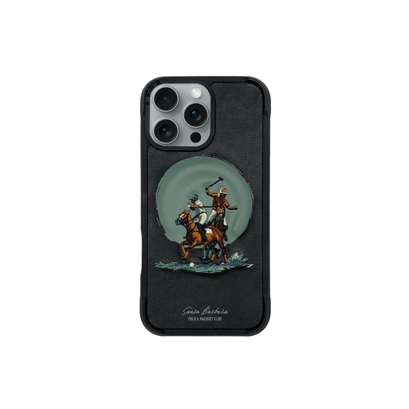 Santa Barbara Polo Racquet Club iPhone 16 Pro Kılıf Aubrey M-Safe Şarja Uygun İçi Süet Nakış Desenli Kapak ürün görseli 1