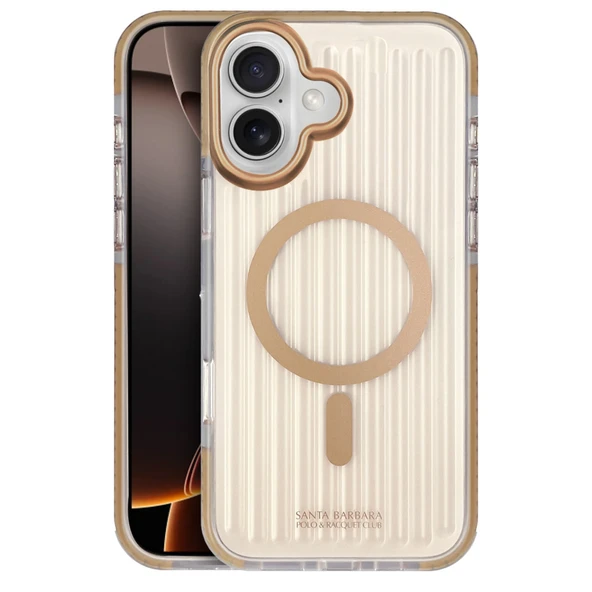 Santa Barbara Polo Racquet Club iPhone 16 için Kılıf Dalgalı Esnek Darbelere Dayanıklı M-safe Özellikli için Jeremy Kılıf Dalgalı Darbelere Dayanıklı Soft Touch Kapak ürün görseli 1