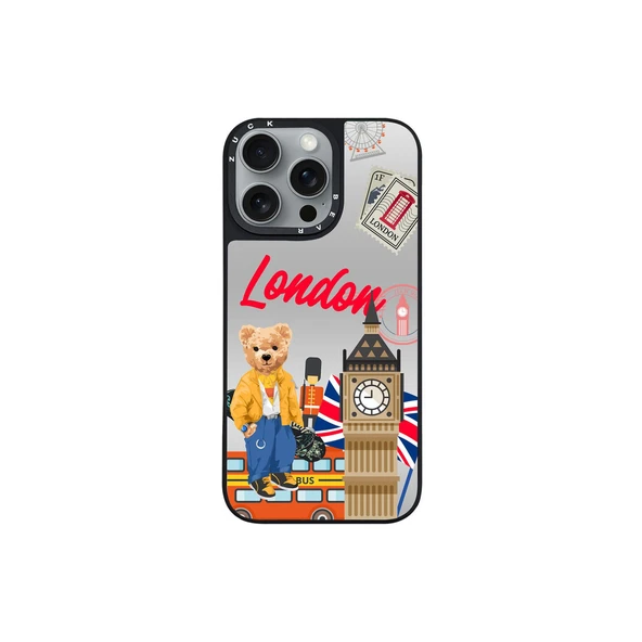 ZuckBear iPhone 16 Pro Max için Manyetik Şarj Uyumlu Şehir Temalı Benard Mirror Kapak ürün görseli 1