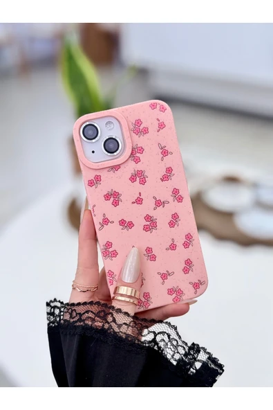 ARTEBA Global iPhone 17 Pembe Çiçek Desenli Premium Lansman Telefon Kılıfı ürün görseli 1