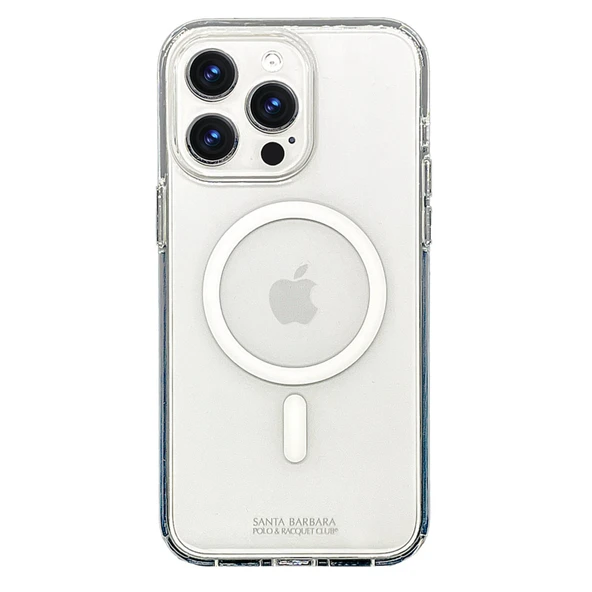 Santa Barbara Polo Racquet Club iPhone 15 Pro Kılıf Şeffaf M-Safe Şarja Uygun Gleen Kapak ürün görseli 1