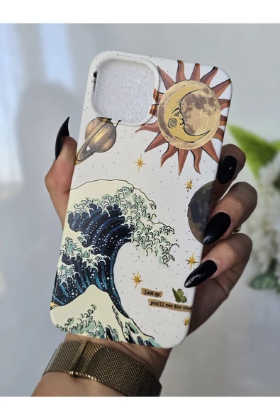 ARTEBA Global iPhone 15 Pro Güneş Dalga Desenli Premium Lansman Telefon Kılıfı ürün görseli 1